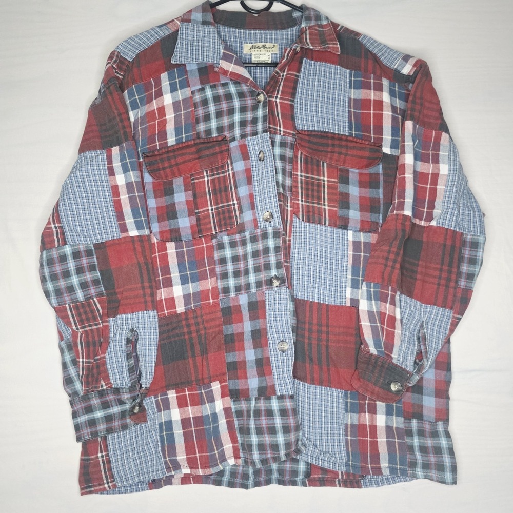 Eddie Bauer Vintage Women's Medium Flannel Plaid Shirt